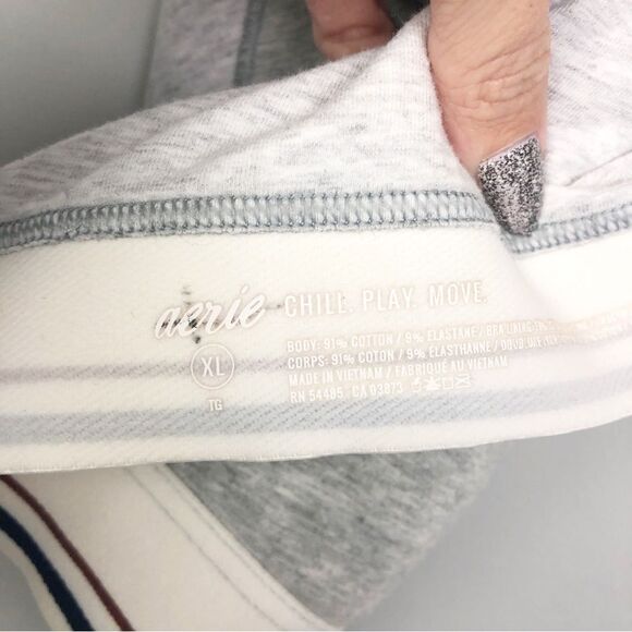 AERIE | SET OF 2 Chill Play Move Bra Tops Bralettes Gray & Blue Women’s Size XL - Picture 5 of 9